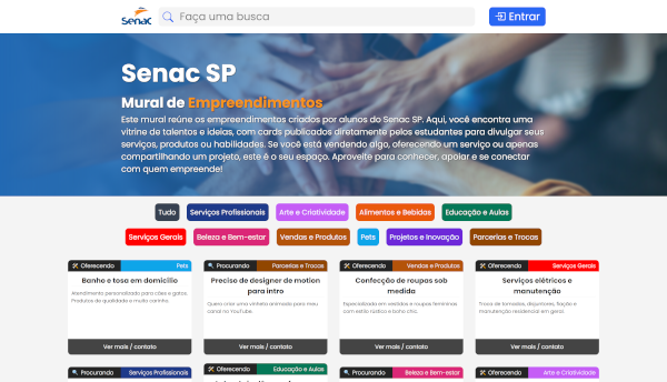 Print do projeto Mural-Senac